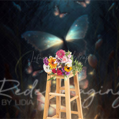 Lofaris Lighted Mystical Butterfly Fine Art Photo Backdrop