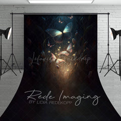 Lofaris Lighted Mystical Butterfly Fine Art Sweep Backdrop