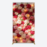 Lofaris Lighted Romantic Colorful Rose Birthday Rectangle Backdrop