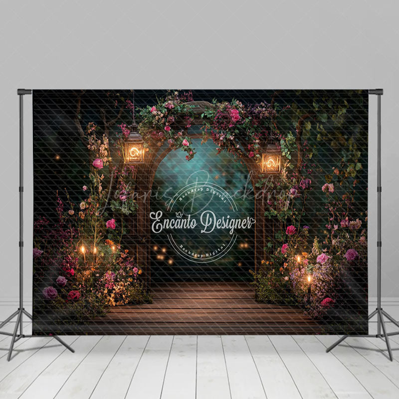 Lofaris Lighted Romantic Floral Arch Plant Wedding Backdrop