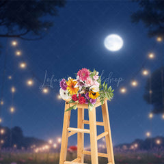 Lofaris Lighted Romantic Night Moonlight Wedding Backdrop