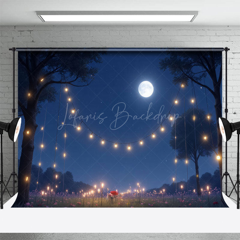 Lofaris Lighted Romantic Night Moonlight Wedding Backdrop