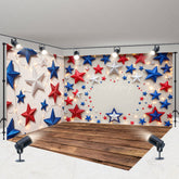 Lofaris Lighted RWB Stars Independence Day Room Set Backdrop