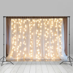 Lofaris Lighted White Chiffon Romantic Wedding Photo Backdrop