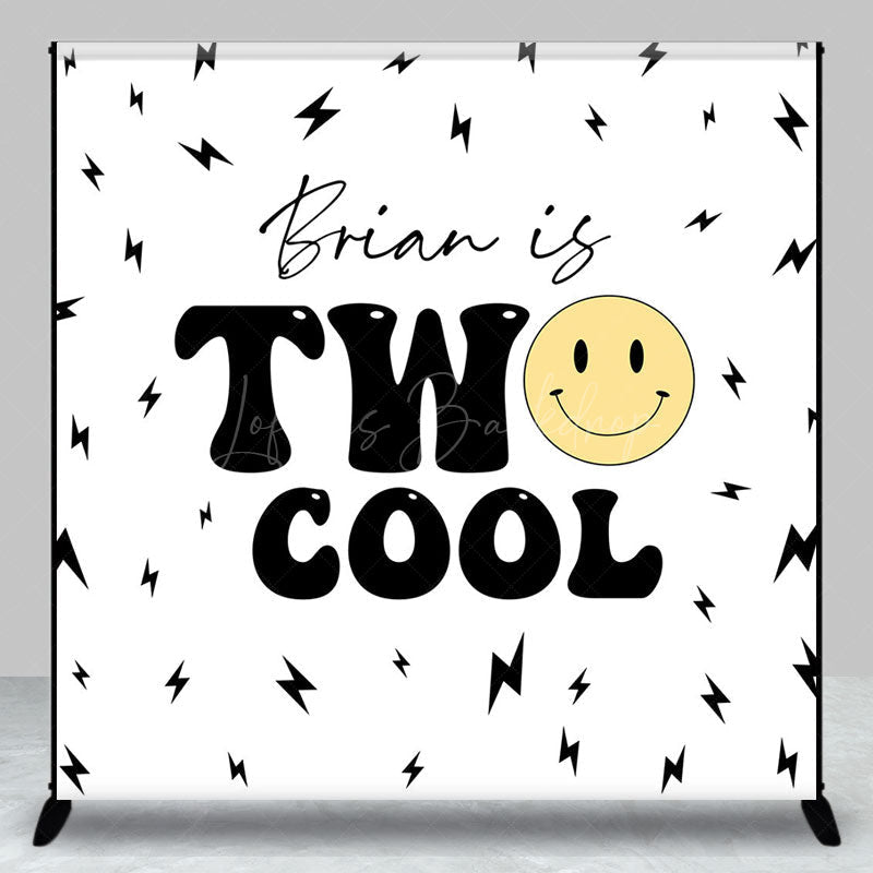 Lofaris Lightning Print Two Cool Custom Name Birthday Backdrop