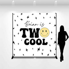 Lofaris Lightning Print Two Cool Custom Name Birthday Backdrop