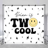 Lofaris Lightning Print Two Cool Custom Name Birthday Backdrop