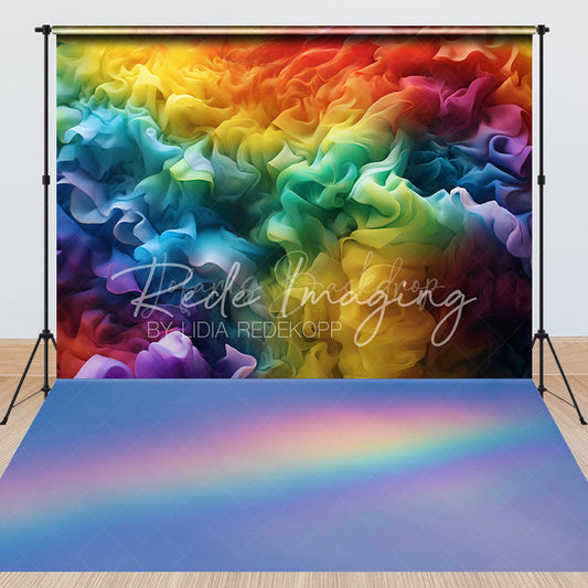 Lofaris Like 3D Color Crease Effect Rainbow Combo Set Backdrop