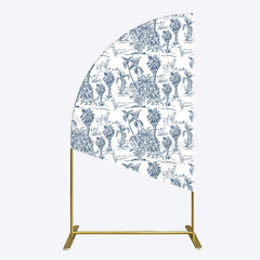 Lofaris Line Trees Wetland Animals Birthday Half Moon Arch Backdrop