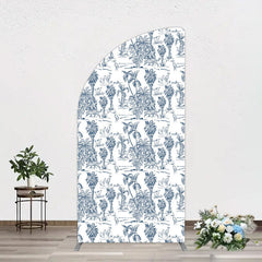 Lofaris Line Trees Wetland Animals Birthday Half Moon Arch Backdrop