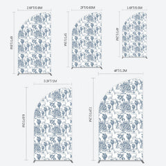 Lofaris Line Trees Wetland Animals Birthday Half Moon Arch Backdrop