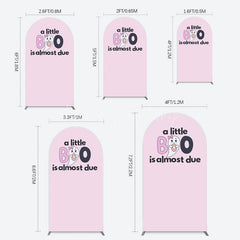 Lofaris Little Boo Almost Due Pink Baby Shower Arch Backdrop