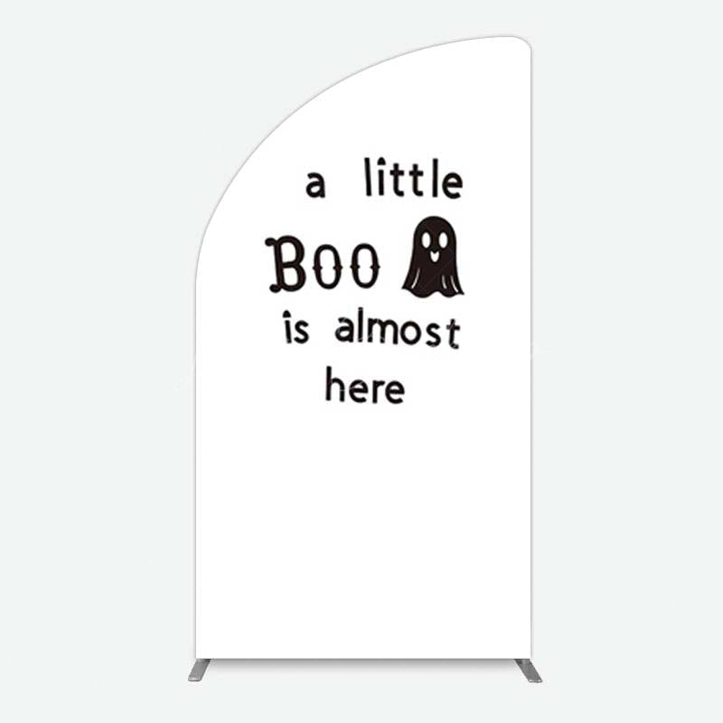 Lofaris Little Boo Almost Here Baby Shower Half Moon Arch Backdrop