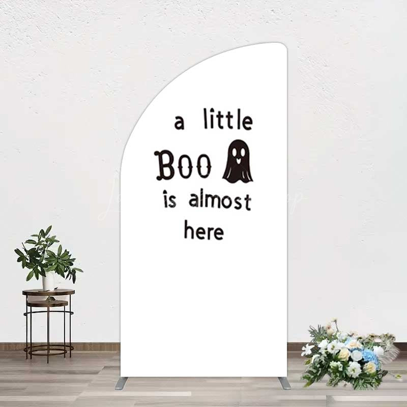 Lofaris Little Boo Almost Here Baby Shower Half Moon Arch Backdrop