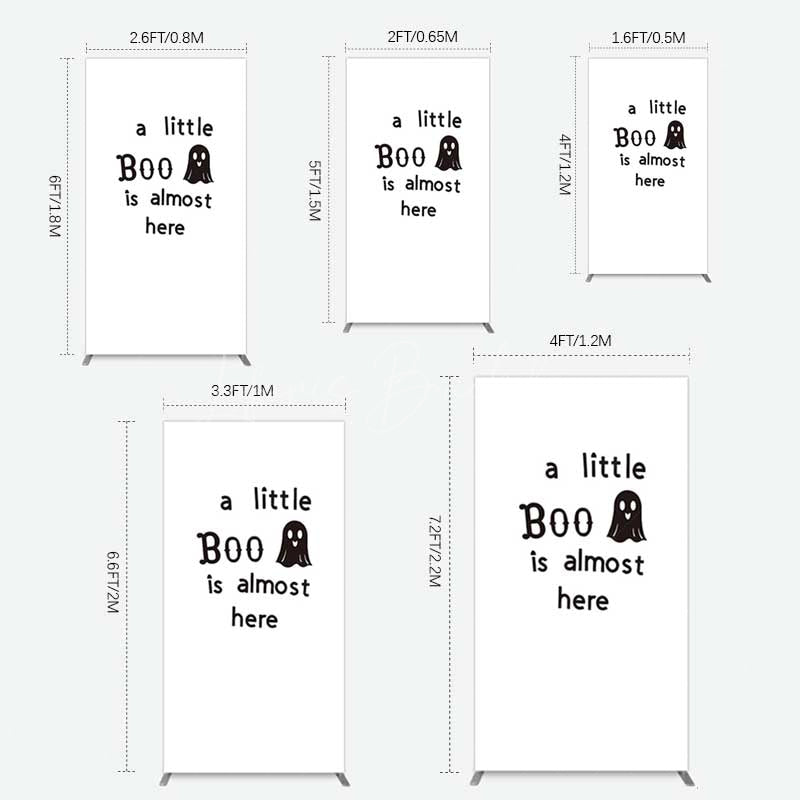 Lofaris Little Boo Almost Here Baby Shower Rectangle Backdrop