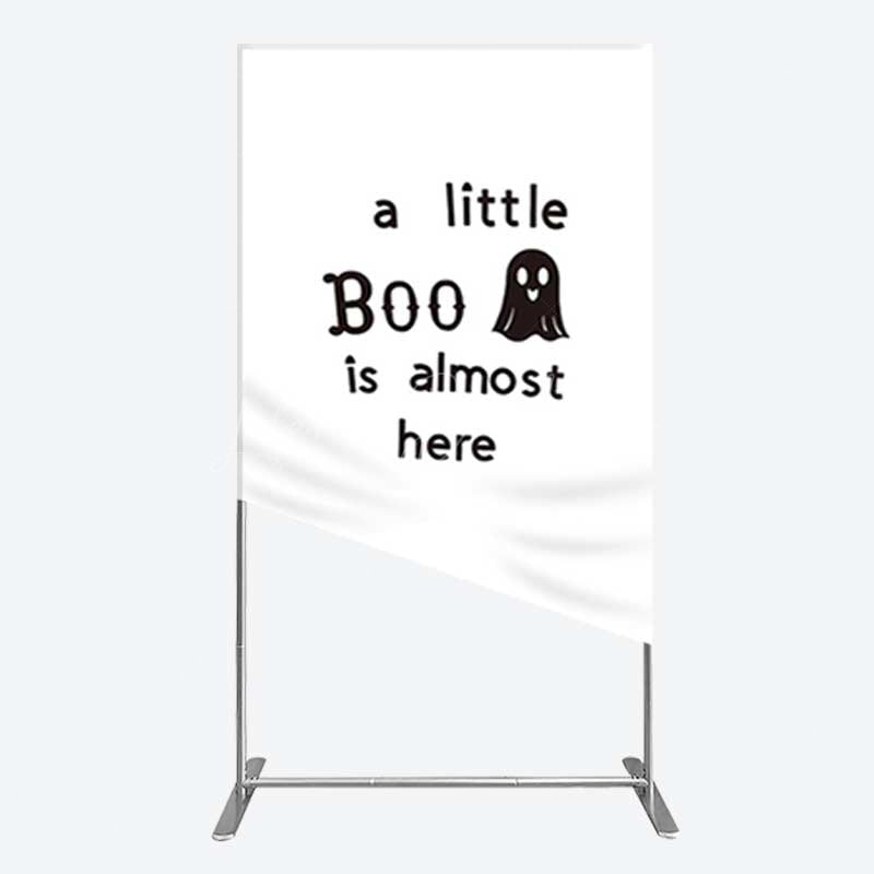 Lofaris Little Boo Almost Here Baby Shower Rectangle Backdrop
