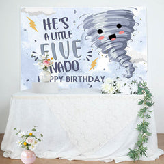 Lofaris Little Five Nado Typhoon Day Happy Birthday Backdrop
