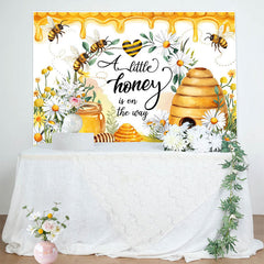 Lofaris Little Honey Bee Is On The Way Baby Shower Backdrop