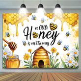 Lofaris Little Honey Is On The Way Cute Baby Shower Backdrop