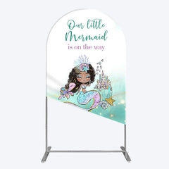 Lofaris Little Mermaid Aqua Green Baby Shower Arch Backdrop