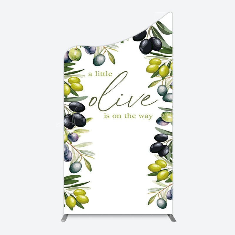 Lofaris Little Olive Is On The Way Baby Shower Arch Backdrop