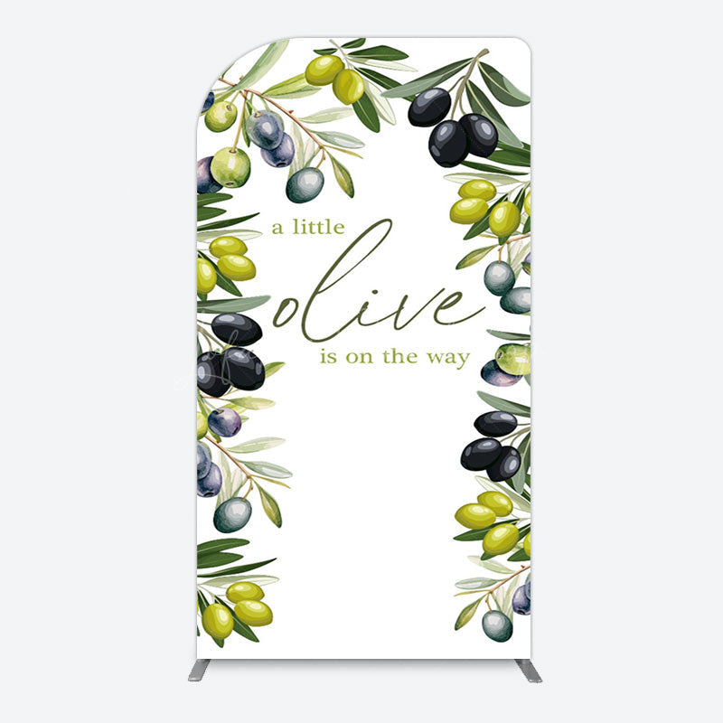 Lofaris Little Olive Is On The Way Baby Shower Arch Backdrop