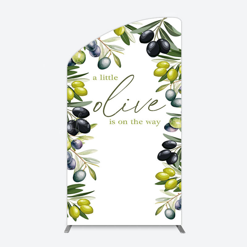 Lofaris Little Olive Is On The Way Baby Shower Arch Backdrop