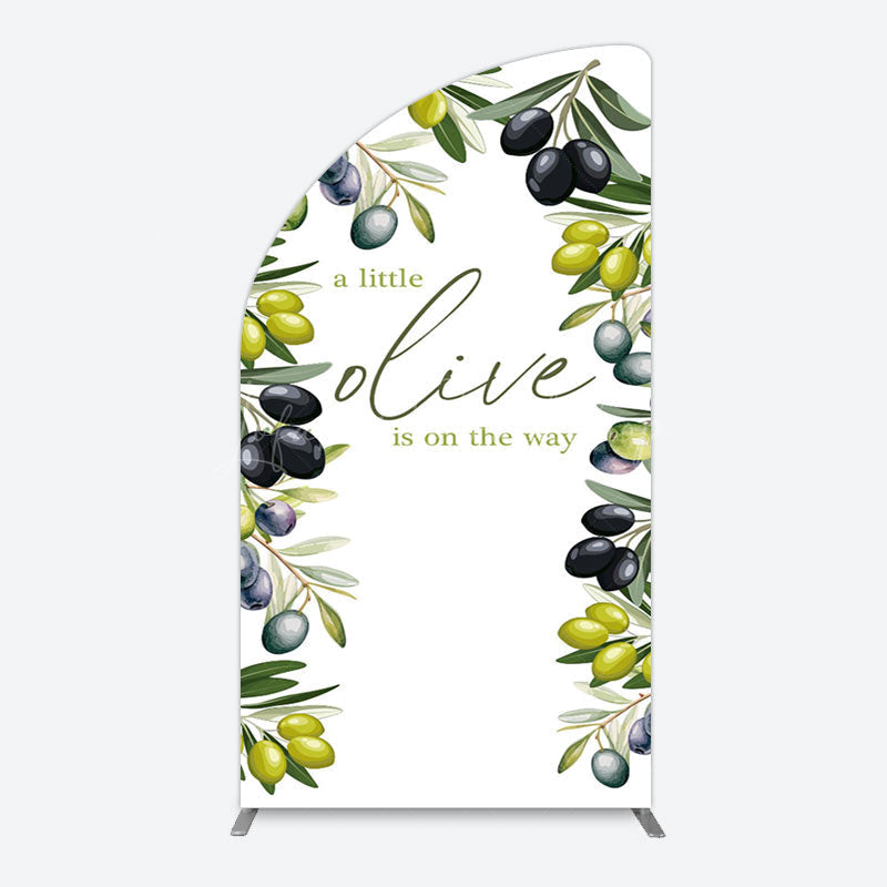 Lofaris Little Olive Is On The Way Baby Shower Arch Backdrop