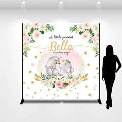 Lofaris Little Peanut Is On Her Way Custom Baby Shower Backdrop