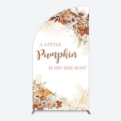 Lofaris Little Pumpkin Boho Floral Baby Shower Arch Backdrop