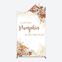 Lofaris Little Pumpkin Boho Floral Baby Shower Arch Backdrop