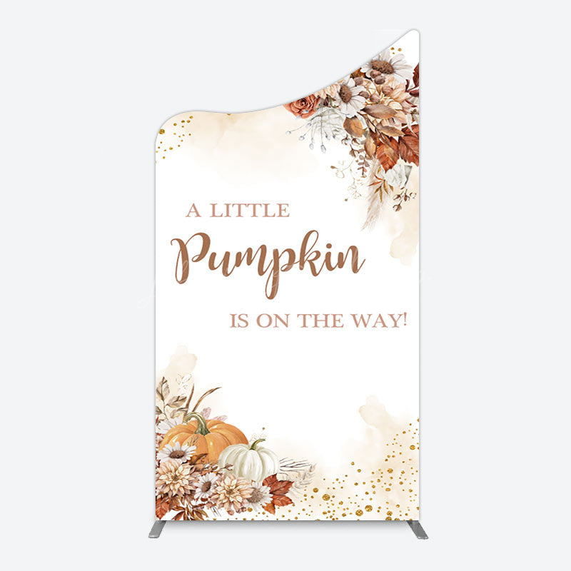 Lofaris Little Pumpkin Boho Floral Baby Shower Arch Backdrop