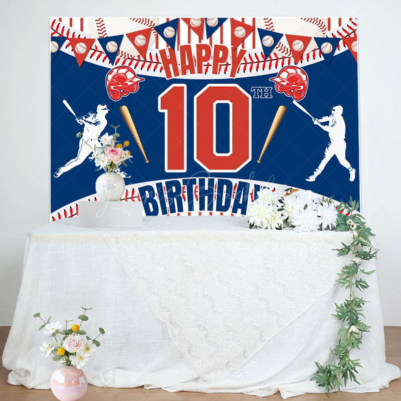 Lofaris Lively Baseball Theme 10Th Birthday Dynamic Backdrop