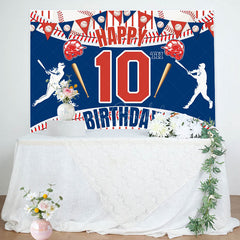 Lofaris Lively Baseball Theme 10Th Birthday Dynamic Backdrop