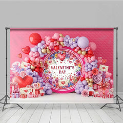 Lofaris Love Letter Valentine Day Backdrop Floral Wreath Envelopes Balloon Garland Background Romantic Photography Decor