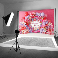 Lofaris Love Letter Valentine Day Backdrop Floral Wreath Envelopes Balloon Garland Background Romantic Photography Decor