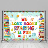 Lofaris Love Reading Pencils Cartoon World Book Day Backdrop