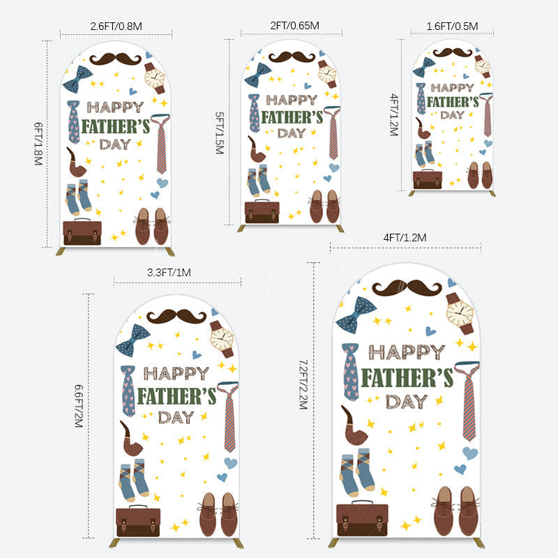 Lofaris Love Stars Tie Watch Happy Fathers Day Arch Backdrop