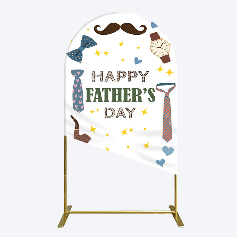 Lofaris Love Stars Tie Watch Happy Fathers Day Arch Backdrop