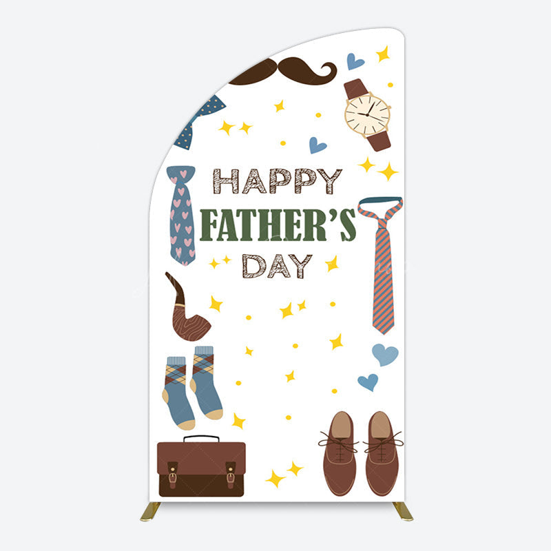 Lofaris Love Stars Tie Watch Happy Fathers Day Half Moon Arch Backdrop