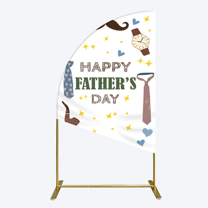 Lofaris Love Stars Tie Watch Happy Fathers Day Half Moon Arch Backdrop