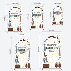 Lofaris Love Stars Tie Watch Happy Fathers Day Half Moon Arch Backdrop