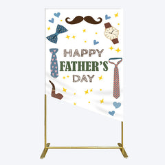 Lofaris Love Stars Tie Watch Happy Fathers Day Rectangle Backdrop