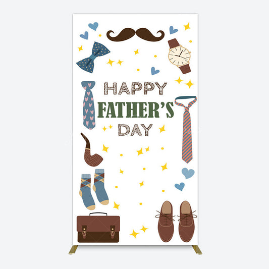 Lofaris Love Stars Tie Watch Happy Fathers Day Rectangle Backdrop