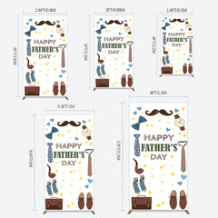 Lofaris Love Stars Tie Watch Happy Fathers Day Rectangle Backdrop