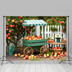 Lofaris Lovely Apple Orchard Car Fence Photography Backdrop