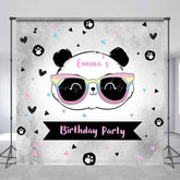 Lofaris Lovely Cartoon Panda Sweet Birthday Custom Backdrop