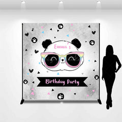 Lofaris Lovely Cartoon Panda Sweet Birthday Custom Backdrop