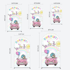 Lofaris Lovely Cartoon Sunny Rainbow Birthday Arch Backdrop