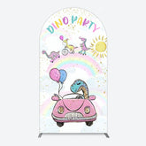 Lofaris Lovely Cartoon Sunny Rainbow Birthday Arch Backdrop
